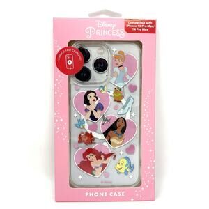 Disney Princesses iPhone 13 Pro Max / 14 Pro Max Case Glitter Skinny Dip NIB